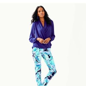 Lilly Pulitzer Myah Top Royal Purple Size L